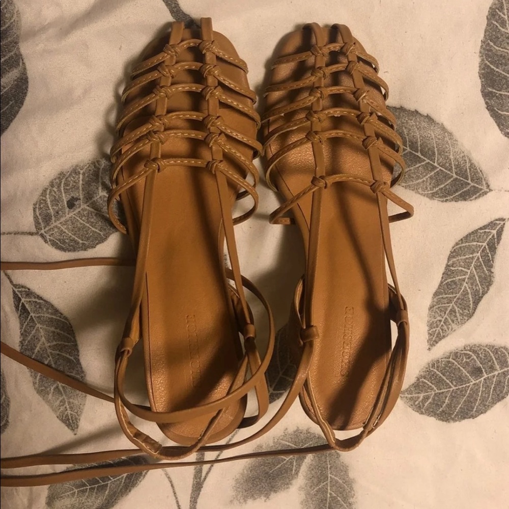 Strapped heeled sandals